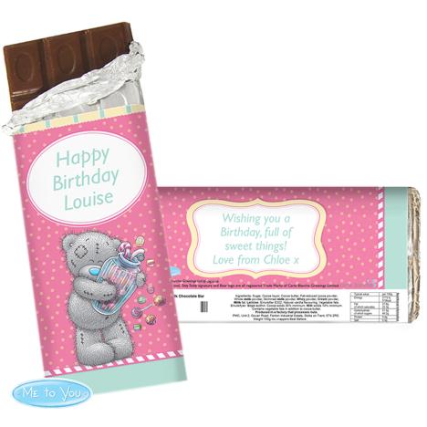 Personalised Me to You Bear Candy Girl 100g Chocolate Bar £6.99